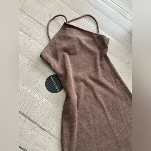 White Fox - Leaving So Soon Mini Dress Chocolate NWT
